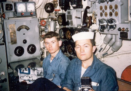 Don Lamb and Richard Buscher 1958 in manuvering room