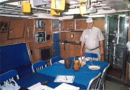 George Kucera in the Wardroom of Montpelier